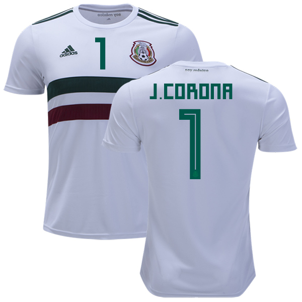 Mexico #1 J.Corona Away Kid Soccer Country Jersey